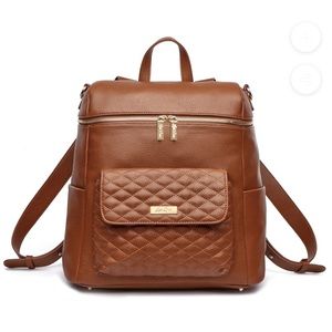 Luli Bebe Monaco Diaper Bag in Caramel Brown